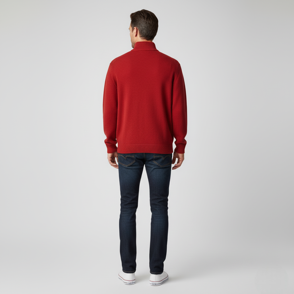 Men's Relaxed Fit Half-Zip Sweater