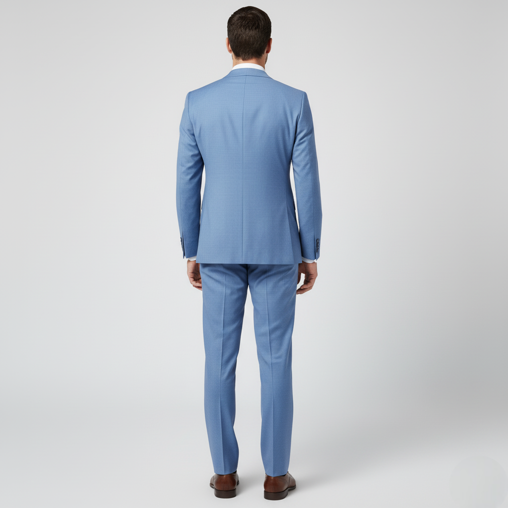 Men’s Two-Piece Suit with Slim Fit Blazer and Trousers