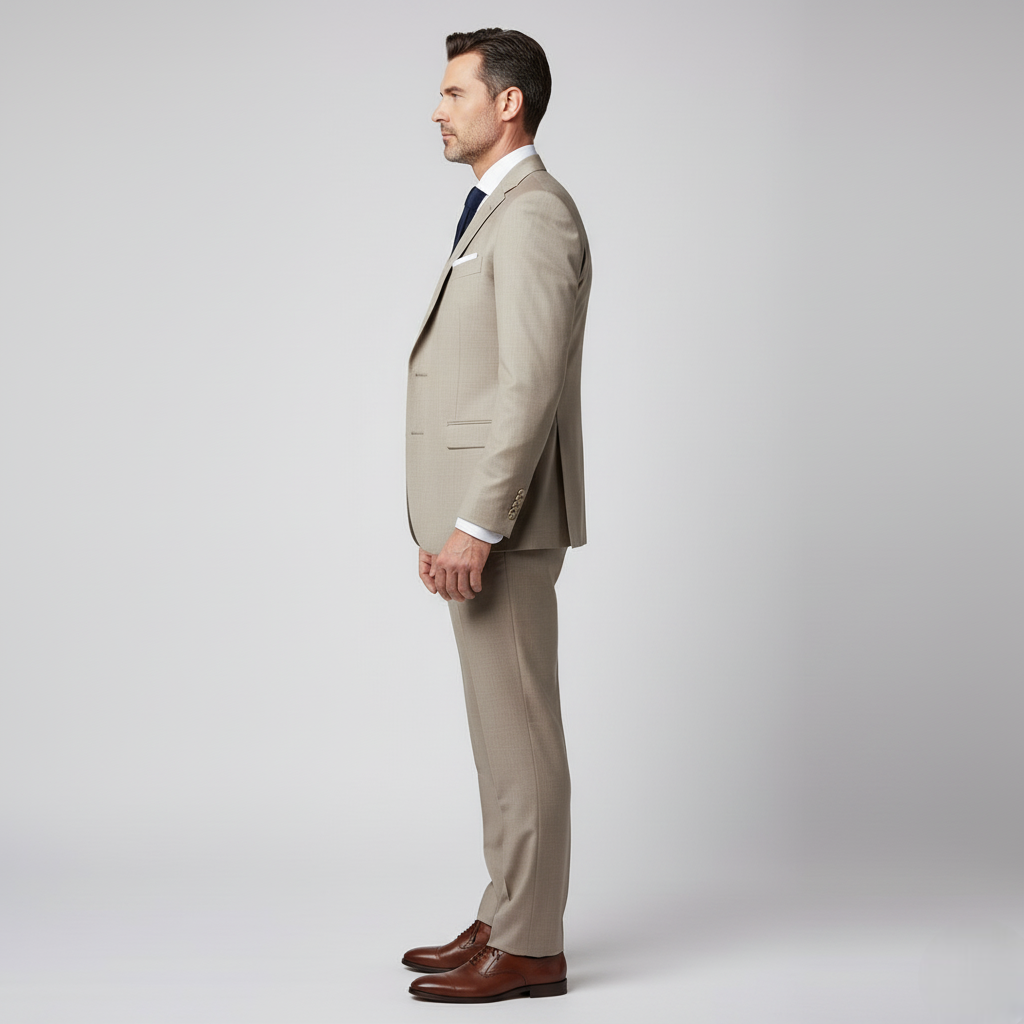 Men’s Three-Piece Suit with Blazer, Vest, and Trousers – Slim Fit