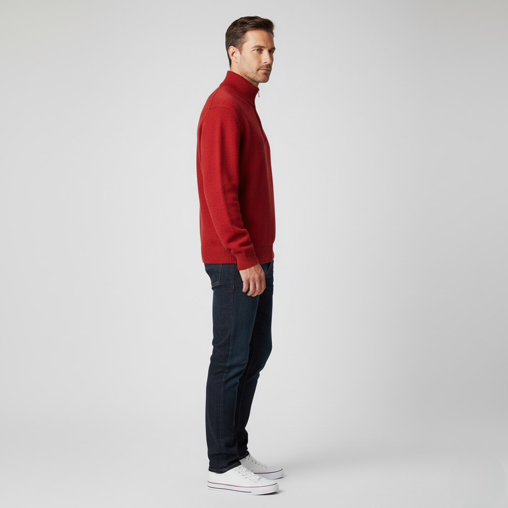 Men's Relaxed Fit Half-Zip Sweater
